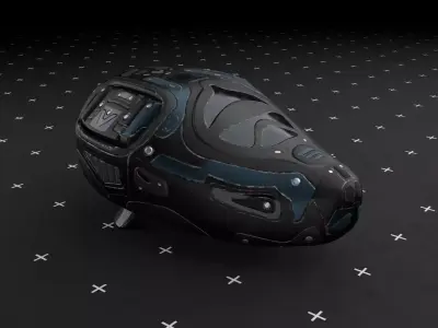 Stealth Drone Low-poly 3D model