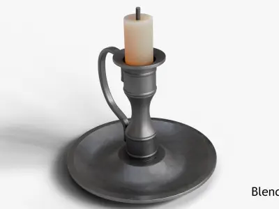 Chamberstick Low-poly 3D model