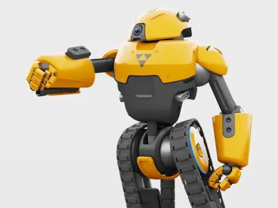 MILITARY BOT C-3000  RIGGED 3D model