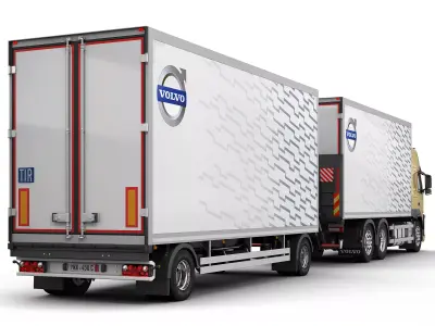 VOLVO FM 6X2 With Trailer 3D model