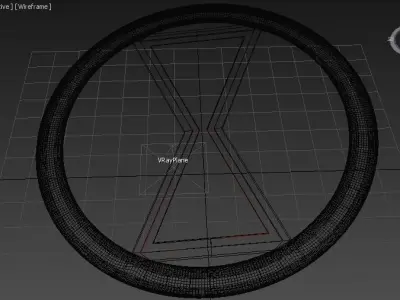 black widow logo Low-poly 3D model
