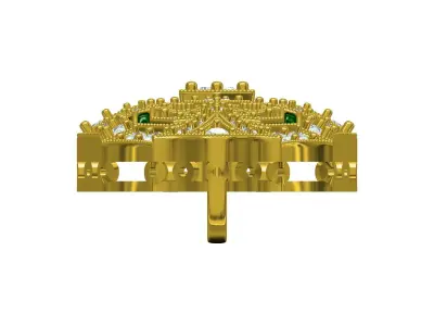 Antique Milgrain Art Deco Diamond Pendant 2 3D print model