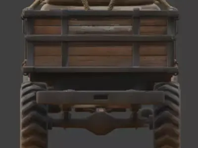 Frontier Desert Transport Truck Low-poly 3D model