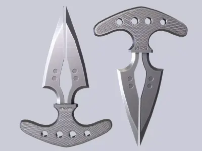 Punch dagger Low-poly 3D model