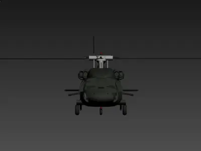 3D model of a helicopter Low-poly 3D model