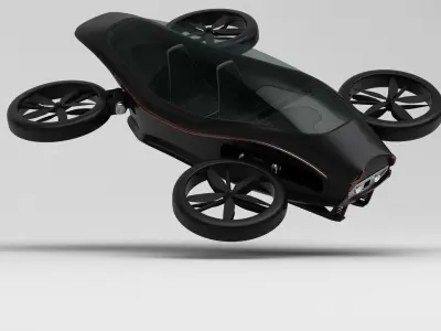 Sci fi Drone 3D model 2