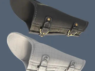 leather armor Low-poly 3D model