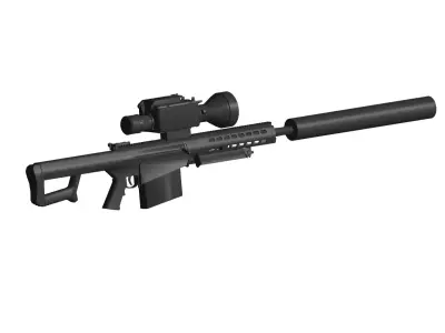 Barrett M82 3D model buy