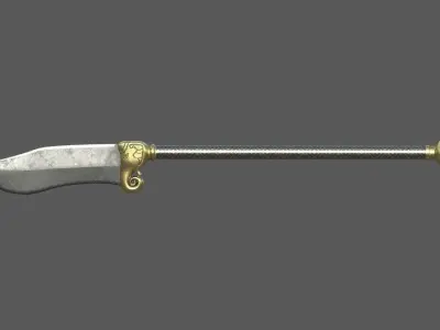 Bhuj ancient Indian  weapon Low poly Low-poly 3D model