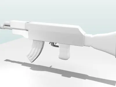 AK-47 rifle Free 3D model purchase