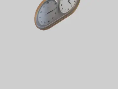 Double Face Wall Clock model Low-poly 3D model