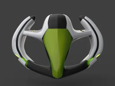Futuristic steering wheel concept design - BIONIC 3D model