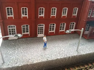 Railway Station with internal 1-160 resin 3D print model