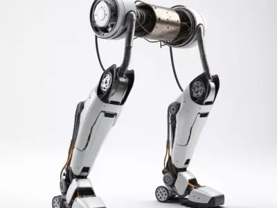 Damaged Robot Leg 3D Model 3D model