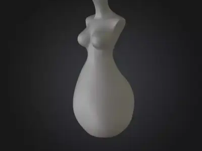 Woman Silhouette Decorative 3D Model Modern Ornament Free 3D print model