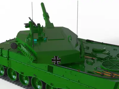 Leopard 2 Flachturm Projekt Leopard 3 from 1979 Free 3D print model