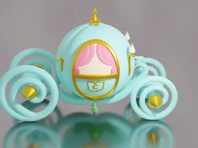 pumpkin carriage  3D print model