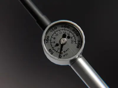 MTB Shock Pump Low-poly 3D model