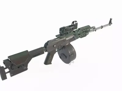 Modern weapon light machine gun 3D model
