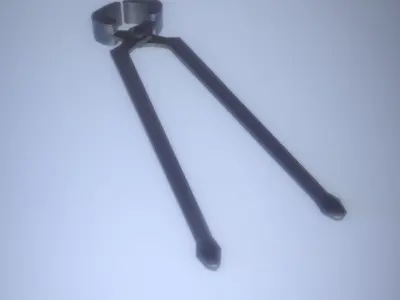 Low-Poly Blacksmith Tongs Editorial License Low-poly 3D model