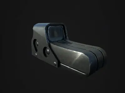 Tactical Sights Pack Low-poly 3D model