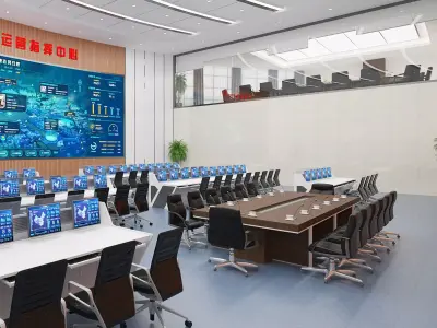 Control room Low-poly 3D model get