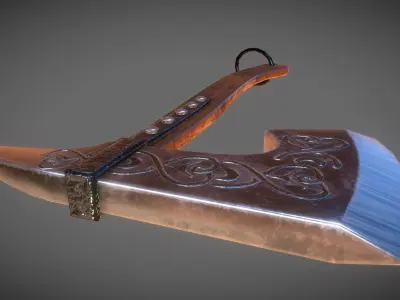 Boarding Hatchet Low-poly 3D model