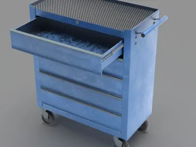 Trolley Toolbox Workshop 3D model