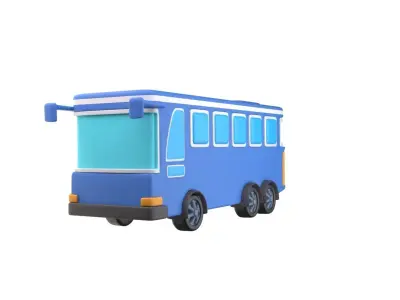 Bus  3d Illustration 3D model