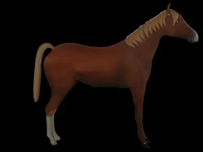 Horse 3D model Free low-poly 3D model