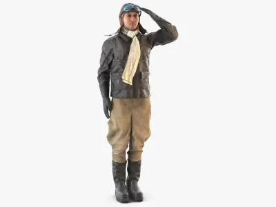 The Vintage Pilot Salutes 3D model