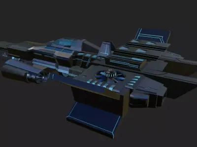 spaceship 3D model 4
