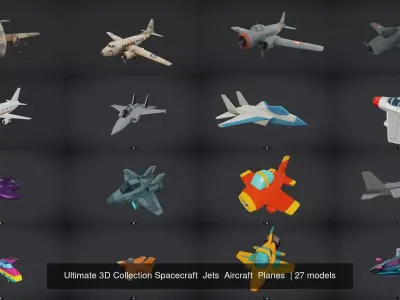 Ultimate 3D Collection Spacecraft Jets Aircraft Planes 