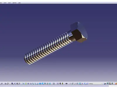 Screw 3D model 2