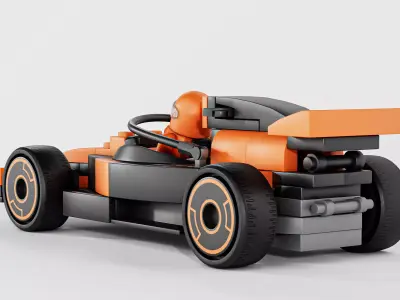 Formula Racing Car Toy Low Poly 3D Model Low-poly 3D model