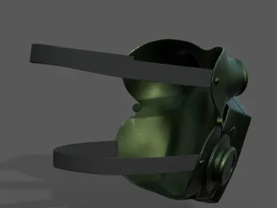 Mask helmet scifi military futuristic  Low-poly 3D model