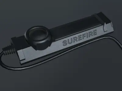 Arisaka  and Surefire AR Tactical light Set  3D model