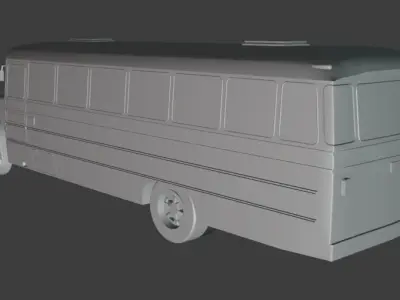 GMC Bus Low-poly 3D model