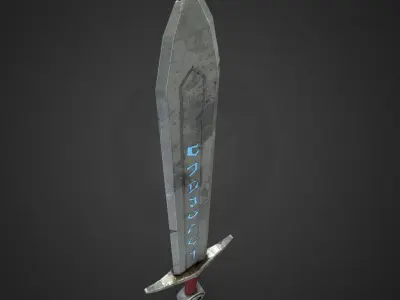 Rune Sword FBX - 2048px Low-poly 3D model