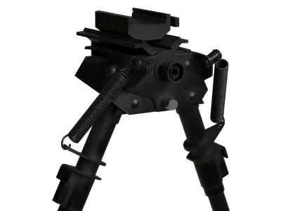 Harris Bipod with Picatinny Attachment Low-poly 3D model