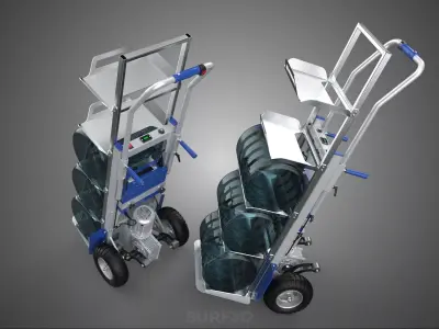 ELECTRIC STAIR CLIMBER HAND TRUCK GALLON WATER BOTTLE JUG BUCKET 3D model