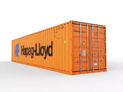 40 feet Hapag-Lloyd standard shipping container 3D model