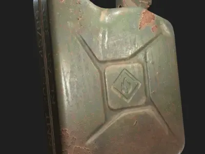  Old Jerrycan Low-poly 3D model
