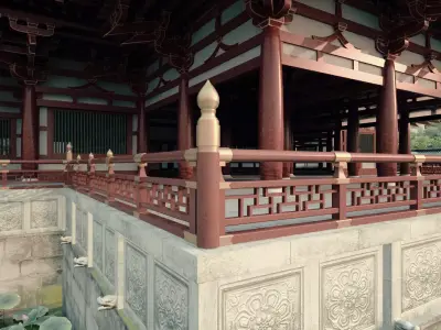 Tang Dynasty Chinese Palace Architecture  Imperial Palace  3D model