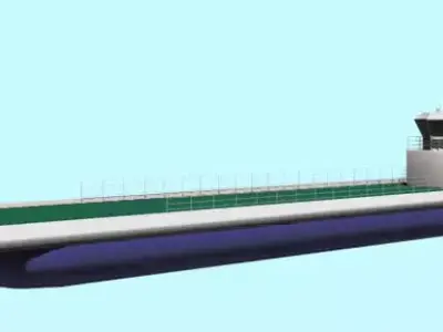 Cargo ship 3D model 6