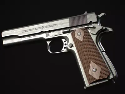 Colt 1911 Hand Gun Low-poly 3D model
