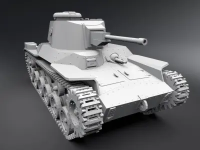 Type 97 Chin-Ha Scale model 3D print model
