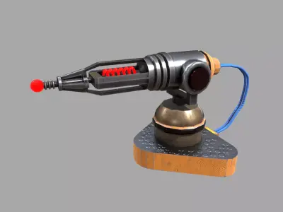 Laser Turret  Low-poly 3D model