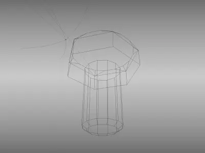 Low-Poly Bolt Version 1 Low-poly 3D model