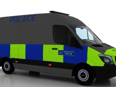 Mercedes Benz Sprinter L2H2 2015 England Police Prison UK 3D model